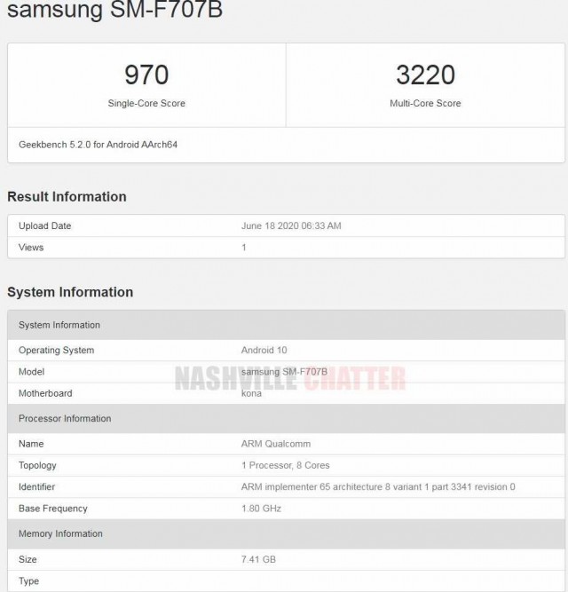 Samsung Galaxy Z Flip 5G appears on Geekbench with Snapdragon 865